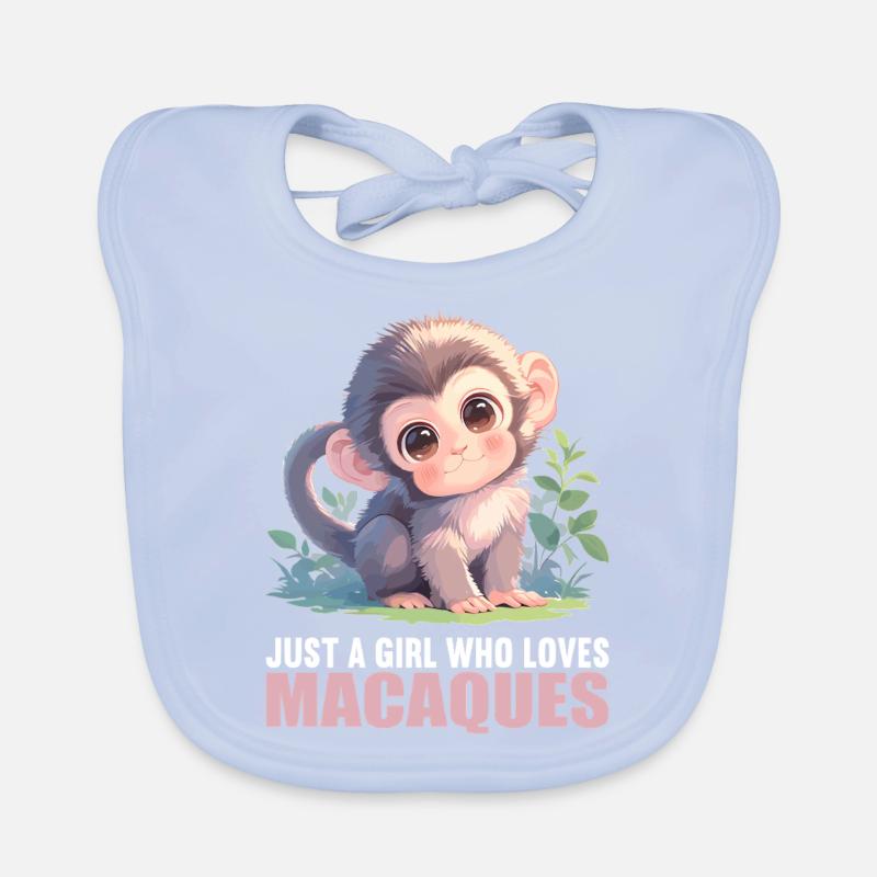Macaque Macaque Bavoir bio Bébé