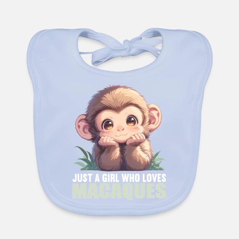 Macaque Macaque Bavoir bio Bébé