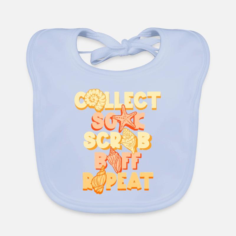 Shell Collector Collect Soak Scrab Organic Baby Bibs