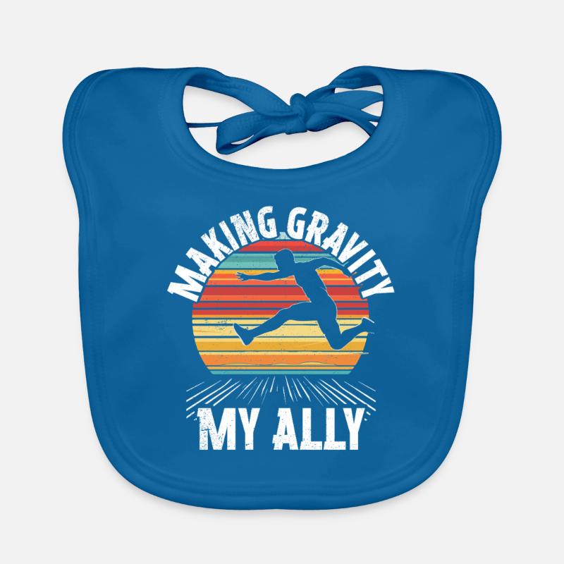 Weitsprung Weitspringen Making Gravity My Ally Baby Bio-Lätzchen