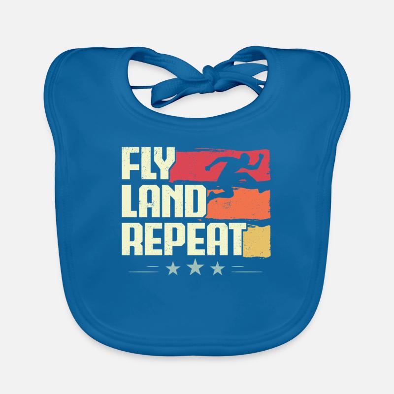 Long Jump Long Jump Fly Land Repeat Organic Baby Bibs