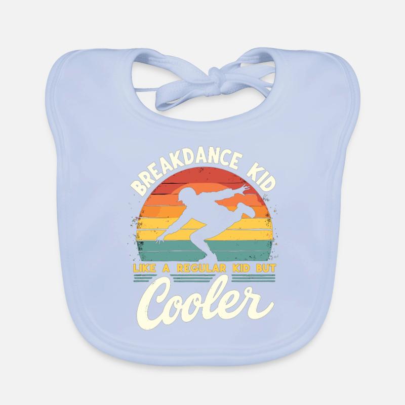 Breakdance Kid Breakdancer Retro Dance B-Boys Organic Baby Bibs
