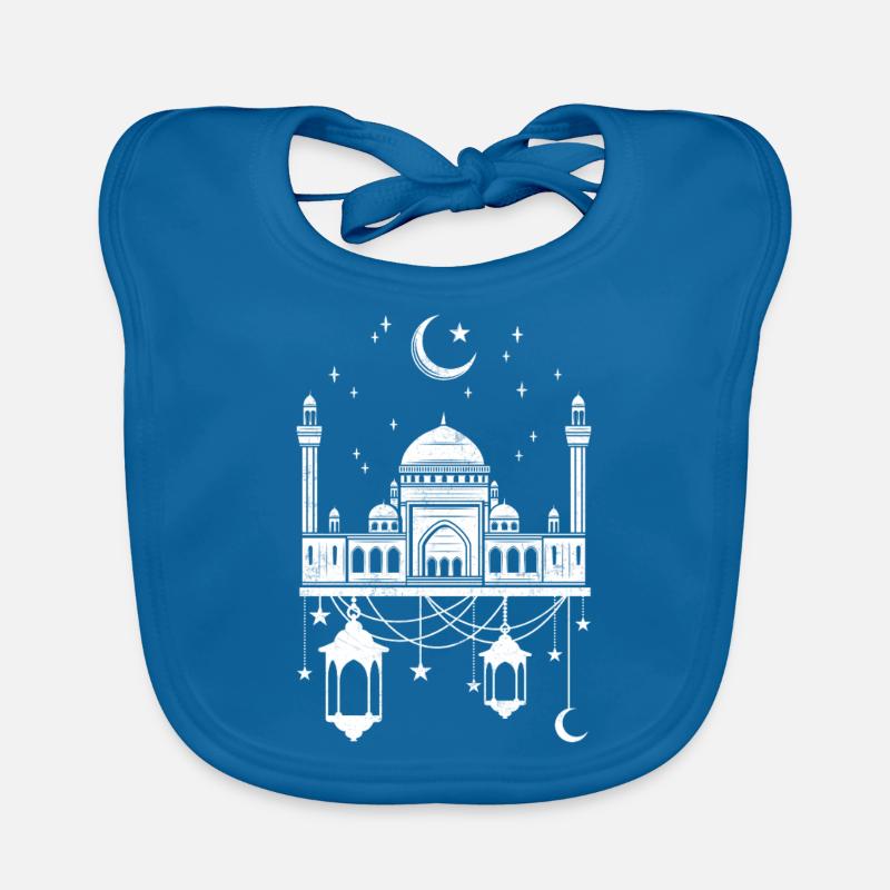 Moschee mit Halbmond Baby Bio-Lätzchen