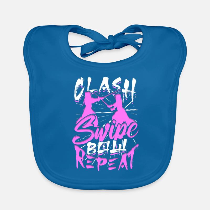 Kendo Clash Swipe Bow Repeat Bavoir bio Bébé