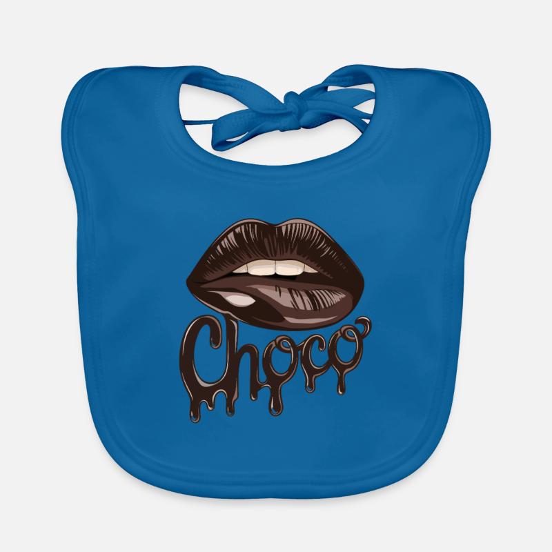 Chocolate Choco Lips Artwork pour Bavoir bio Bébé