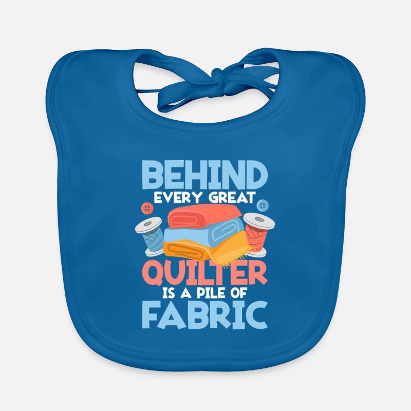 Behind Every Great Quilter Quilting Sewing Organic Baby Bibs