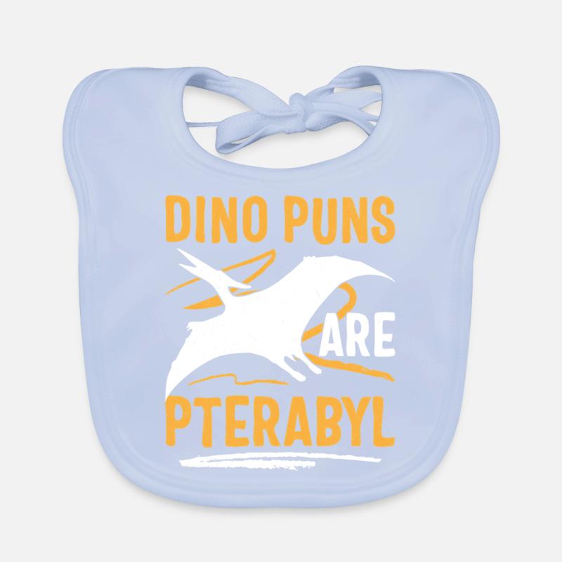 Drôle de Dino Jeu de mots Ptérodactyle Bavoir bio Bébé