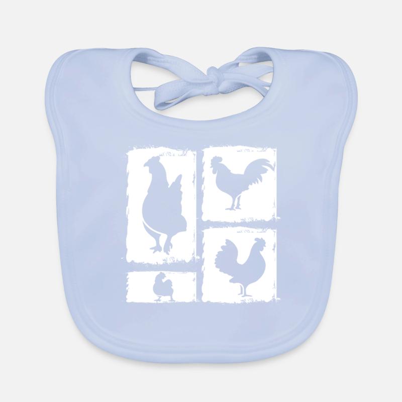 Hühner Hahn Baby Bio-Lätzchen