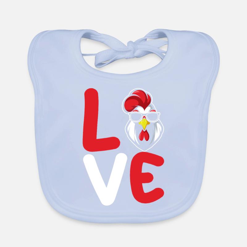 Chicken Rooster Organic Baby Bibs