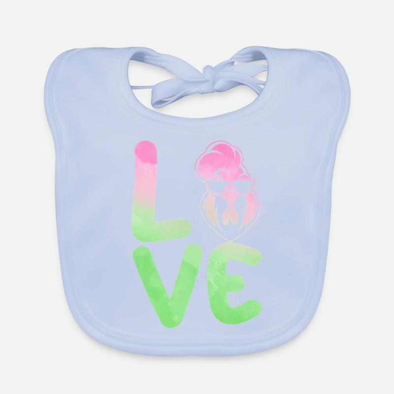 Chicken Rooster Organic Baby Bibs