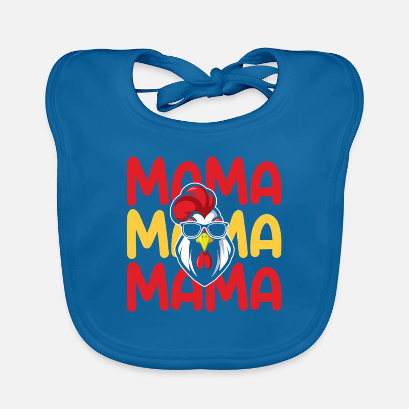 Hahn Mama Mutter Hühner Baby Bio-Lätzchen