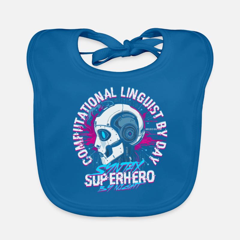 Computational Linguist Syntax Hero By Night Organic Baby Bibs