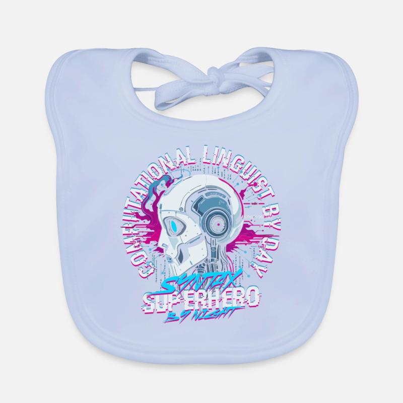 Computational Linguist Syntax Hero By Night Organic Baby Bibs