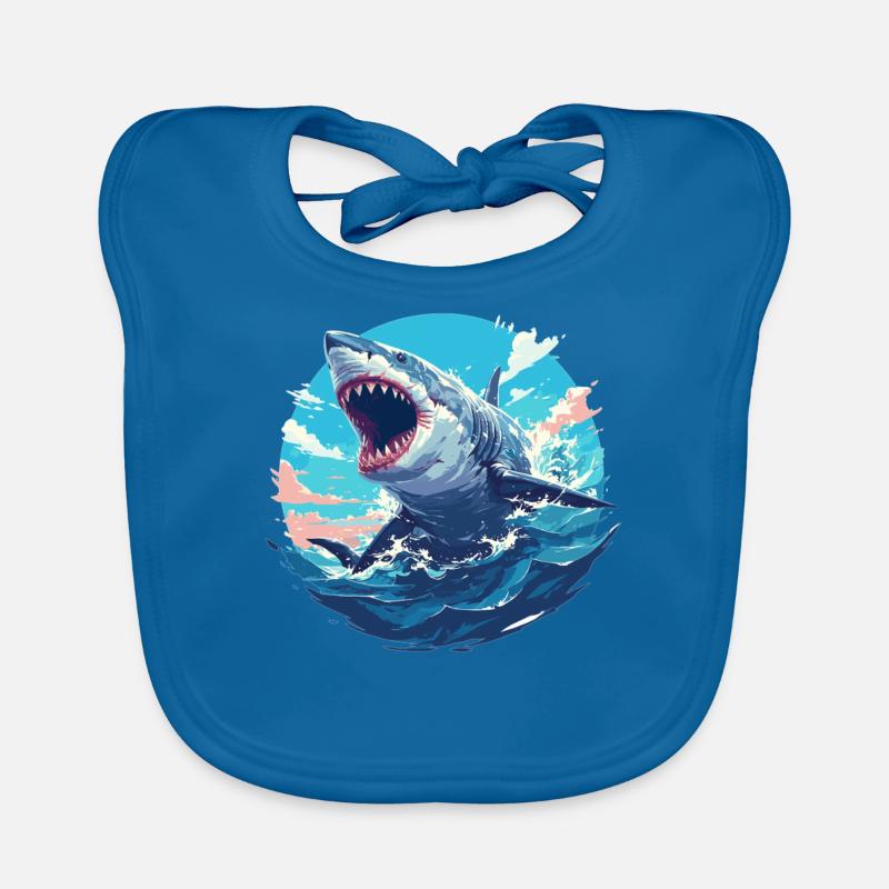 Grands requins blancs Grand requin blanc Bavoir bio Bébé