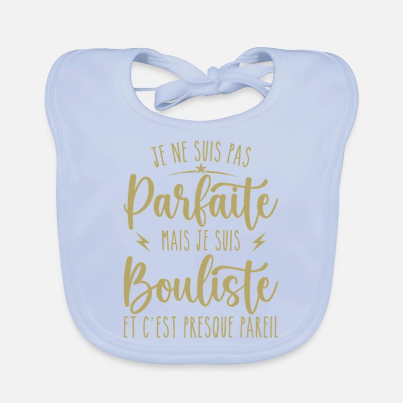 Nicht perfekt, aber ich bin ein Bowler-Pétanque-Geschenk Baby Bio-Lätzchen