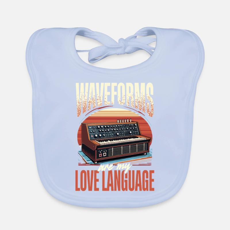 Synthesizer Waveforms Are My Love Language Organic Baby Bibs