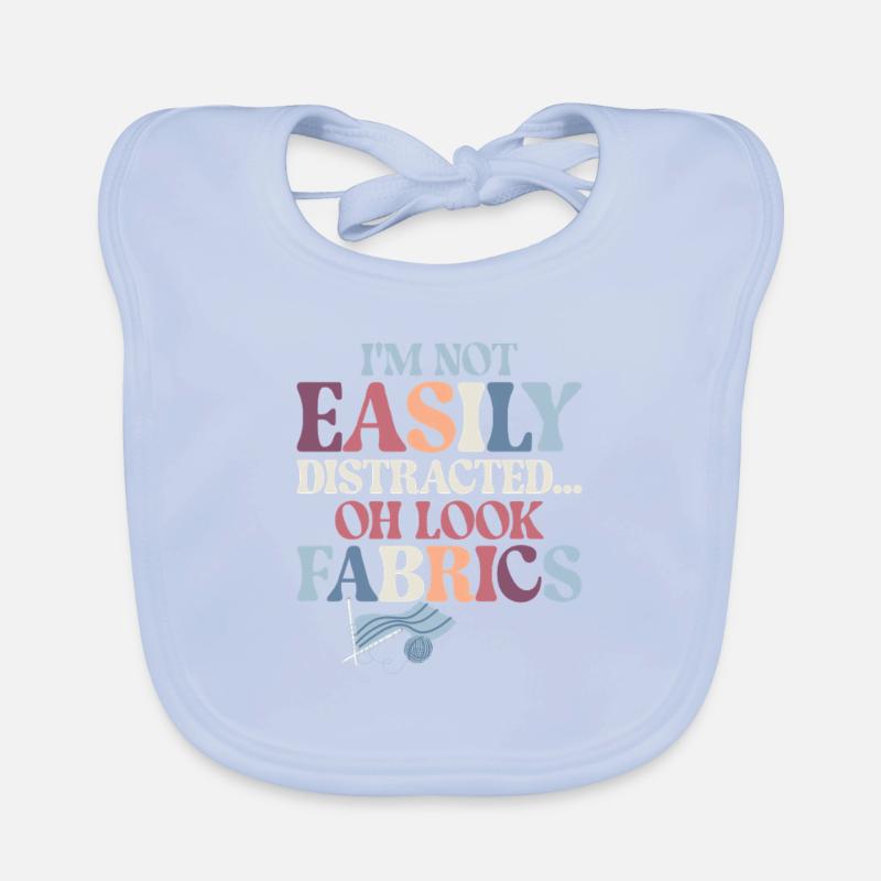 I'm Not Easily Distracted Quilting Quilter Baby Bio-Lätzchen