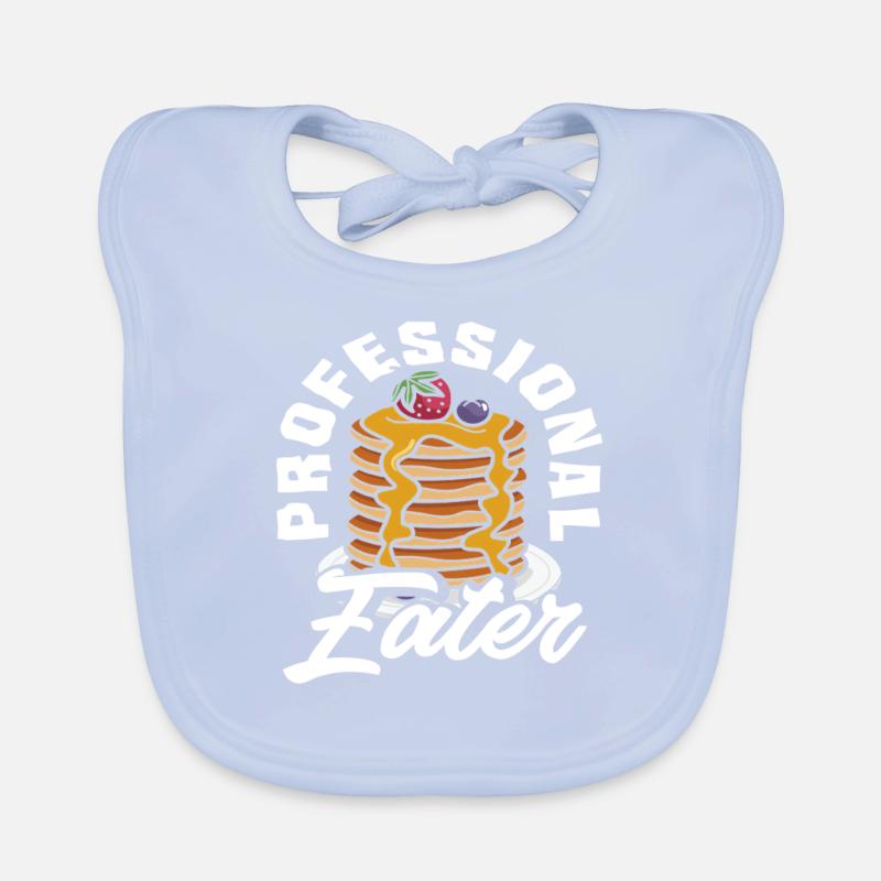 Pancakes Professional Eater Fun Organic Baby Bibs