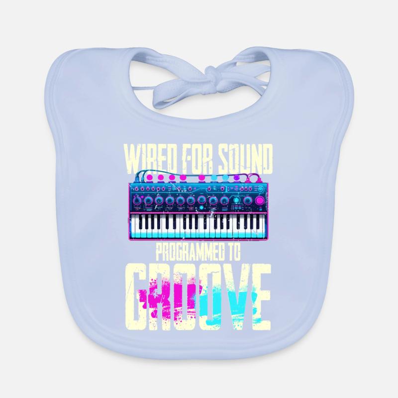 Synthesizer Synth Kick Drum Wired For Sound Baby Bio-Lätzchen