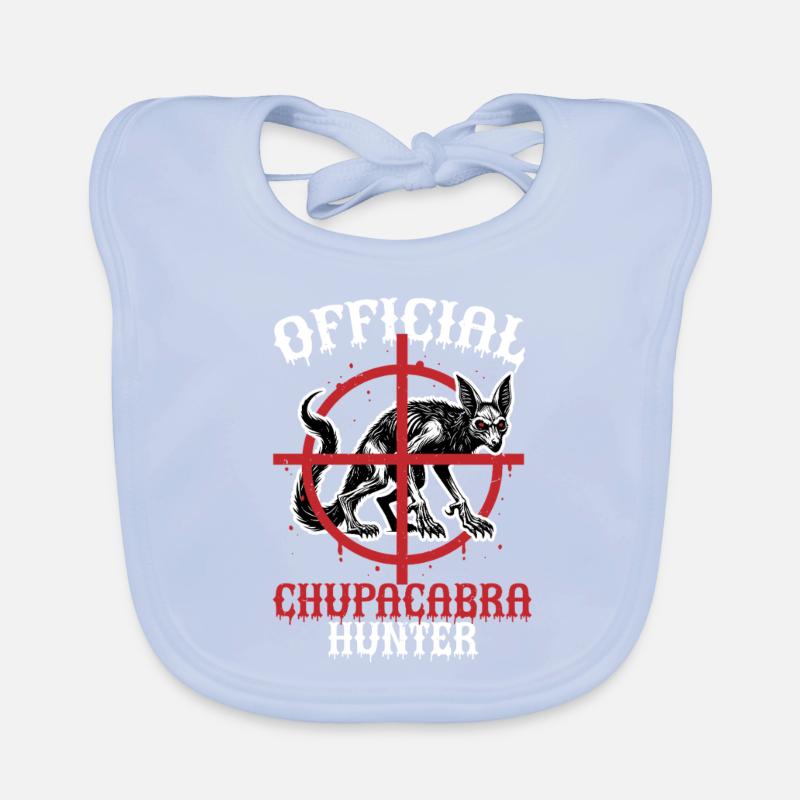 Official Chupacabra Hunter Cryptide Cryptozoology Organic Baby Bibs