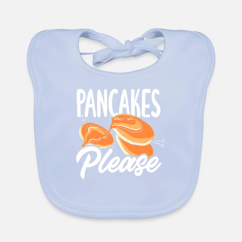 Pancakes please for breakfast lovers Organic Baby Bibs