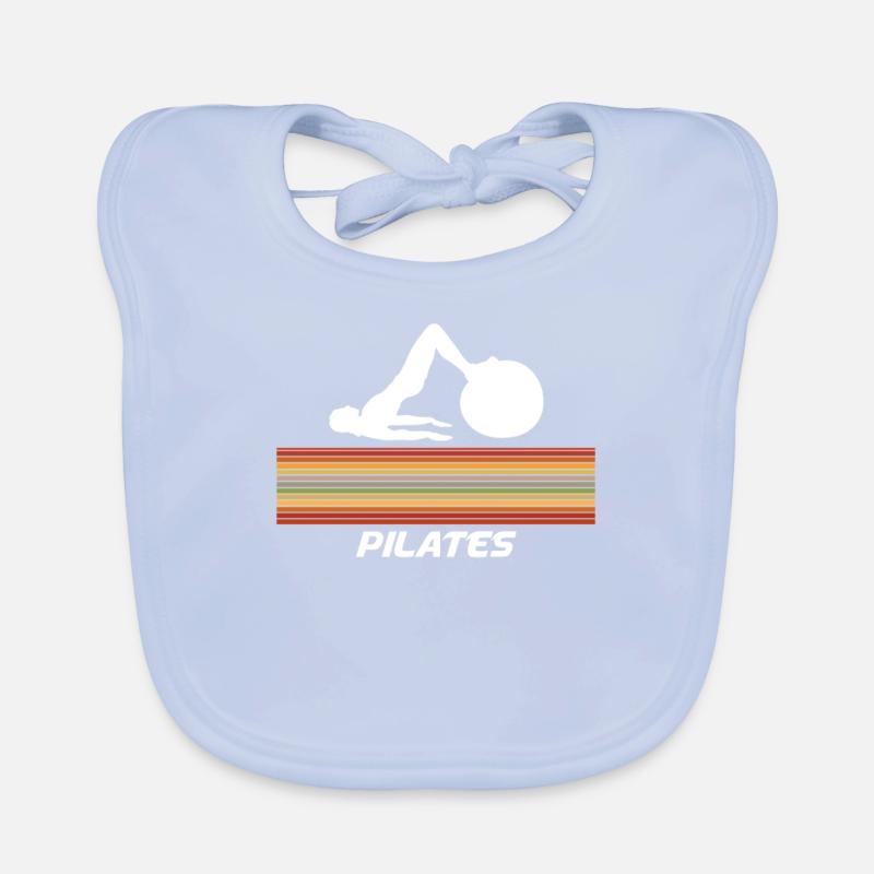 Pilates avec un design à rayures rétro Bavoir bio Bébé