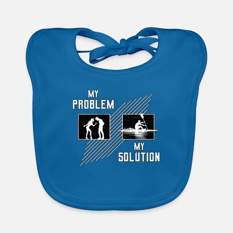 Water Rowing My Problem My Solution Pictogram Dad Baby Bio-Lätzchen