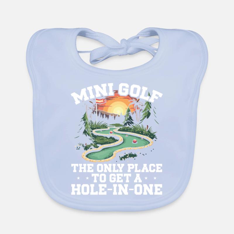 Golf Golf Golfer Golf Course Organic Baby Bibs