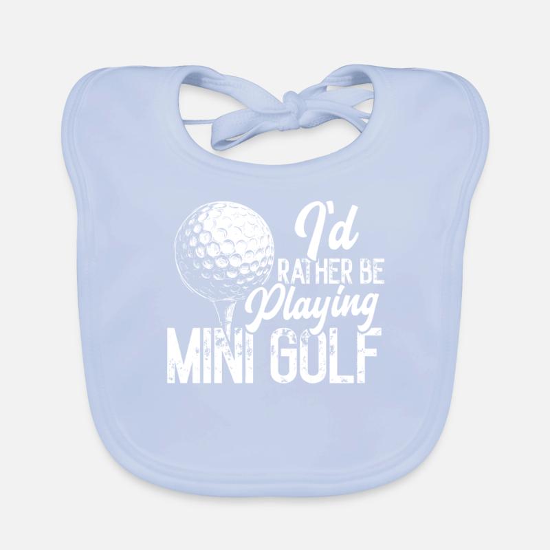 Golf Golf Golfer Golf Course Organic Baby Bibs
