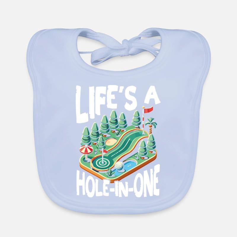 Golf Golf Golfer Golf Course Organic Baby Bibs