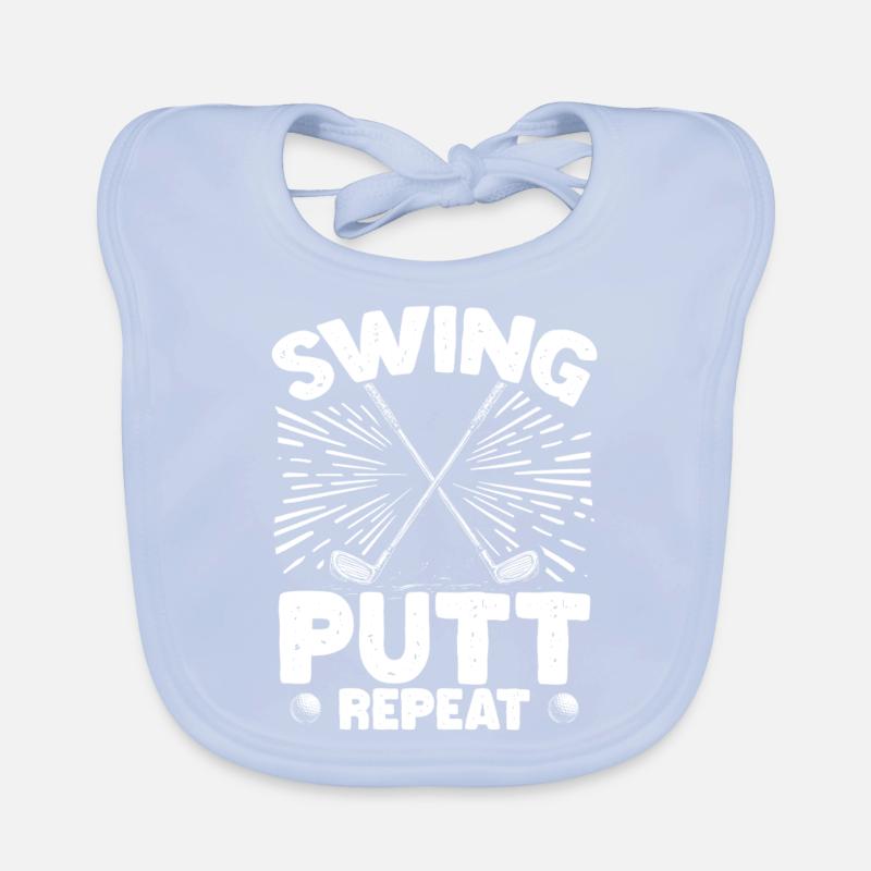 Golf Golf Golfer Golf Course Organic Baby Bibs