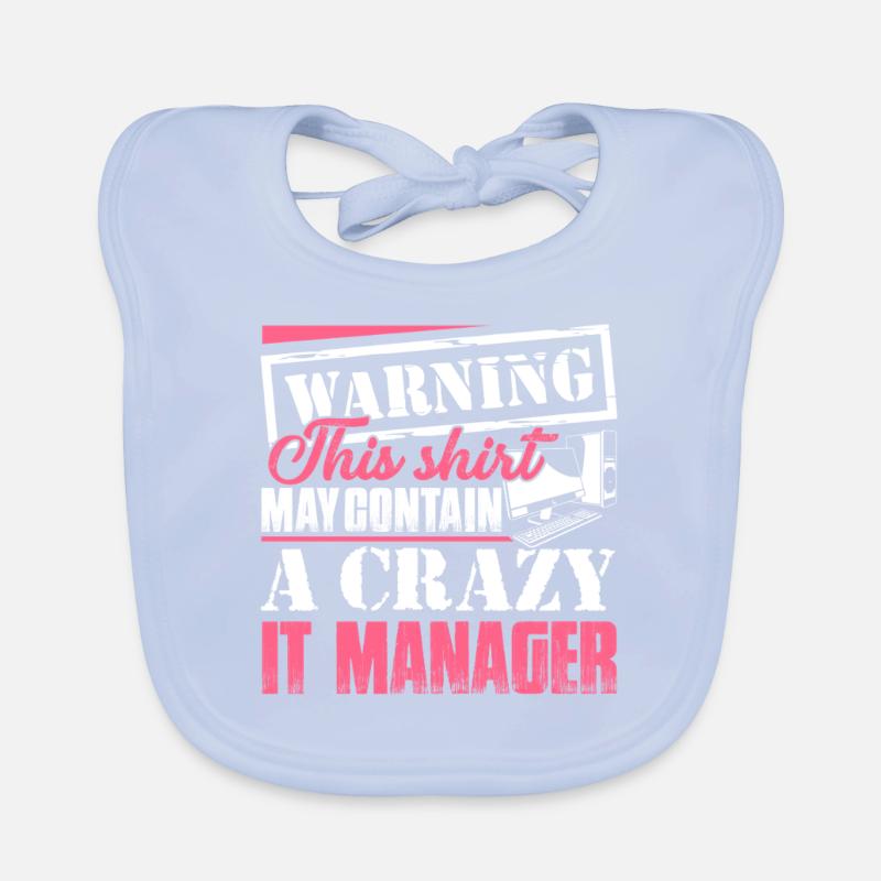 IT Manager IT Manager Warning Organic Baby Bibs