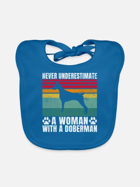 Doberman Gifts - Baby Bio-Lätzchen - Pfauenblau