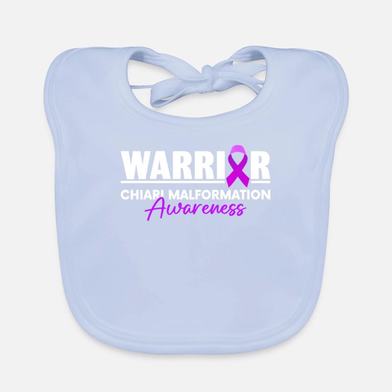 Chiari Malformation Warrior Lila Band ACM Baby Bio-Lätzchen