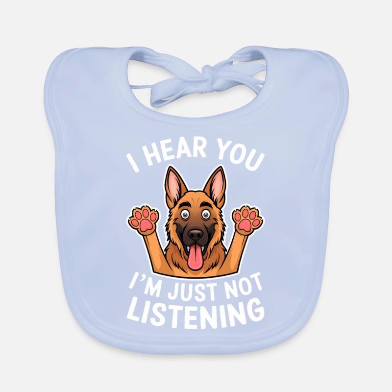 German Shepherd Saying German Shepherd Gift Organic Baby Bibs