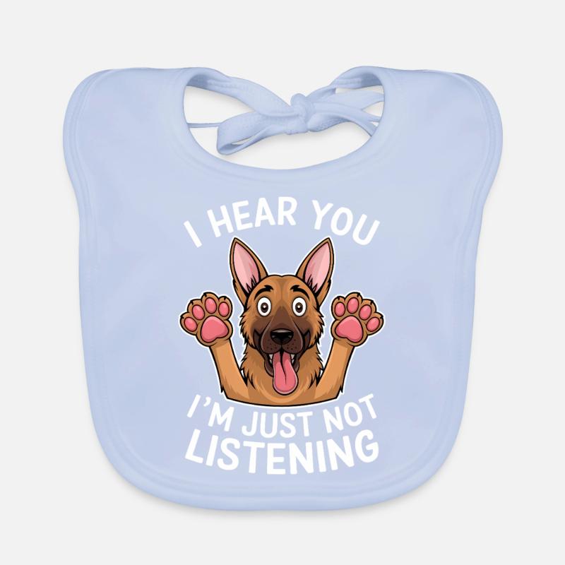 German Shepherd Saying German Shepherd Gift Organic Baby Bibs