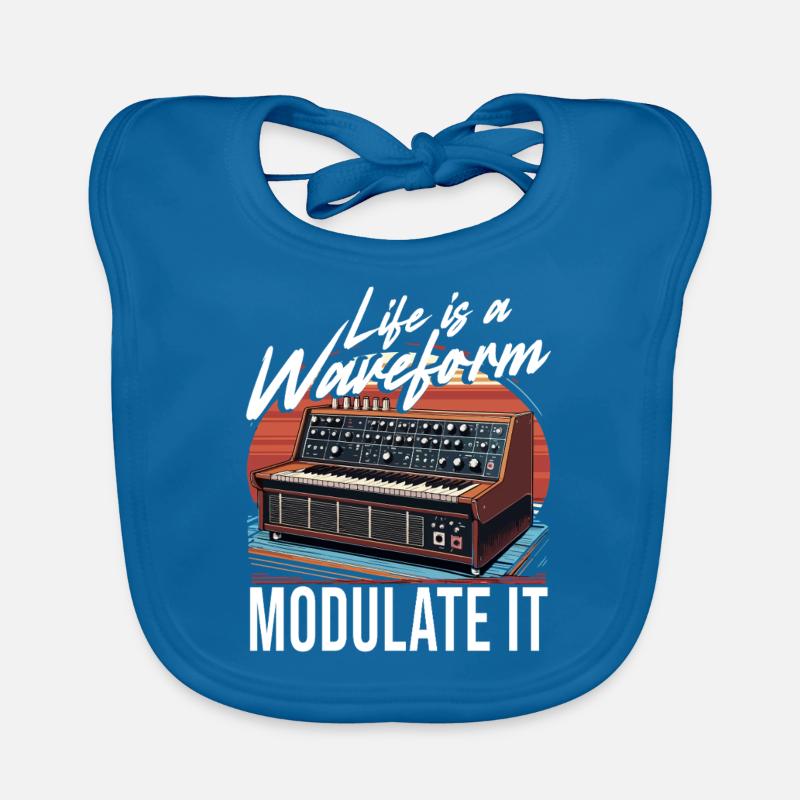 Synthesizer Life Is A Waveform Modulate It Organic Baby Bibs