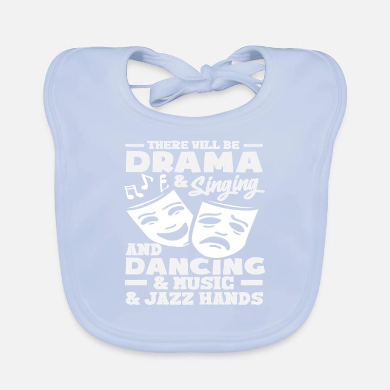 Musical lovers: drama, singing and dancing Organic Baby Bibs