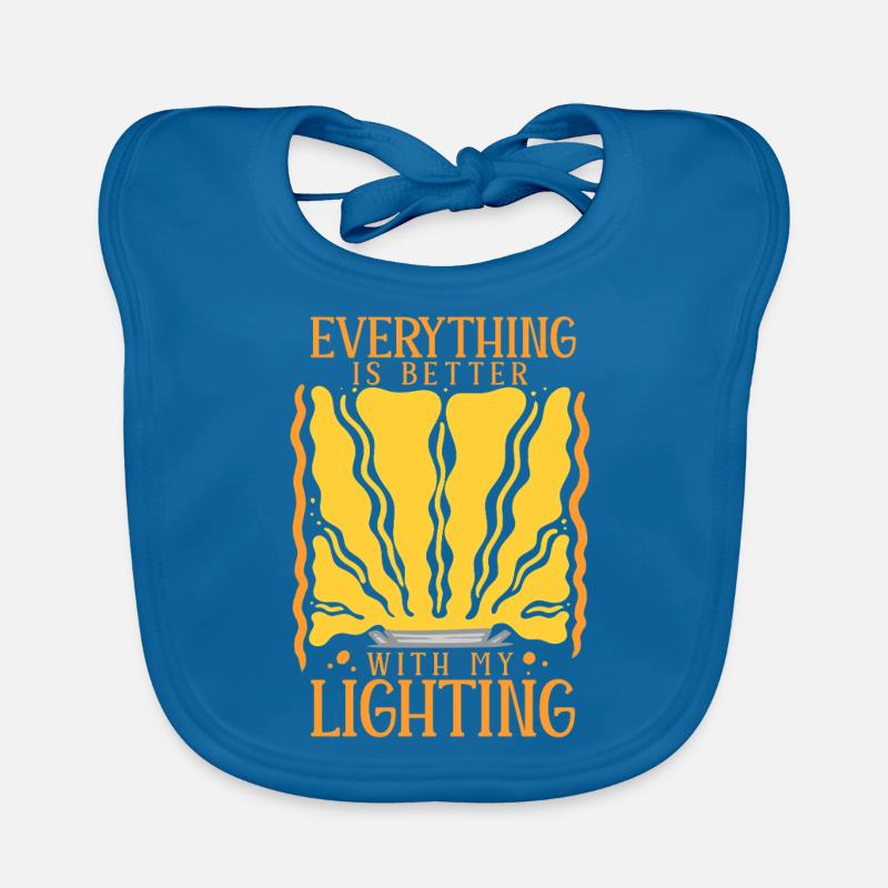 Lighting Technician Everything Is Better With Lighting Organic Baby Bibs