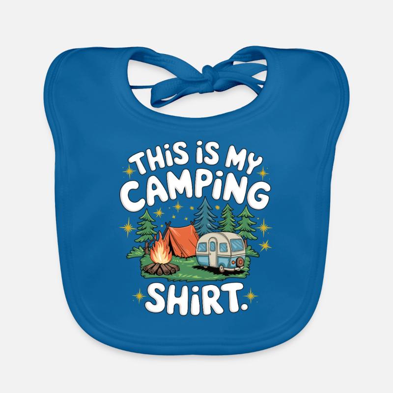 C’est ma chemise de camping Bavoir bio Bébé