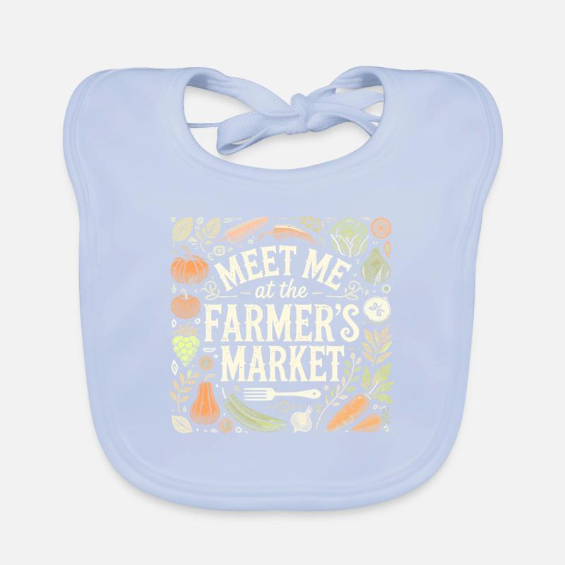 Treffen Sie mich auf dem Bauernmarkt Baby Bio-Lätzchen