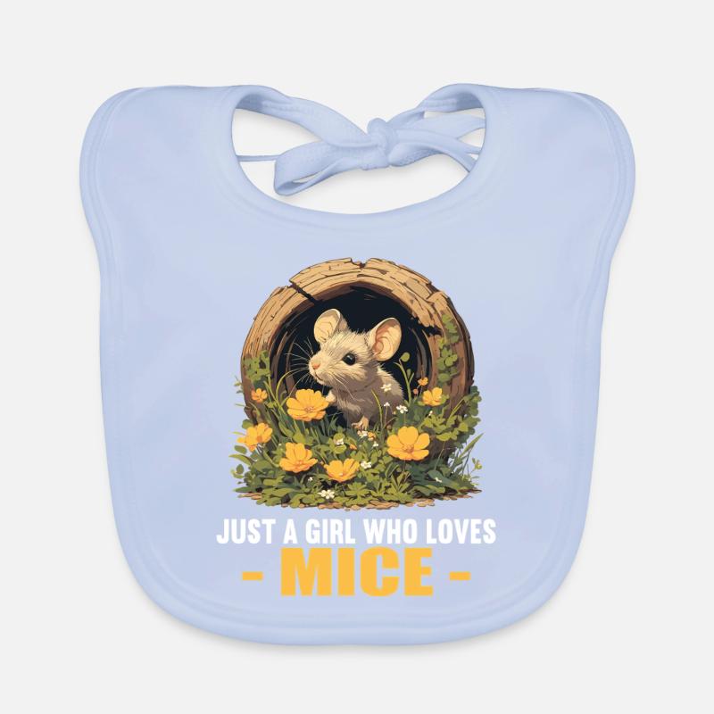 Mice Mouse Organic Baby Bibs