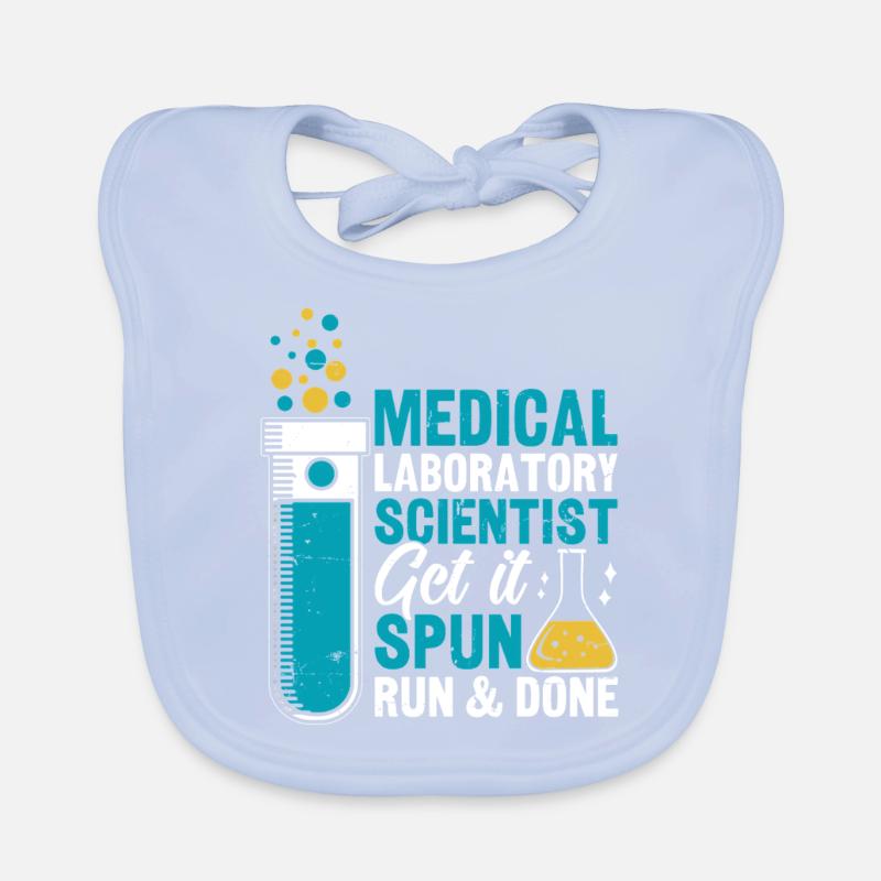 Get It Spun Run And Done Funny Medical Laboratory Organic Baby Bibs