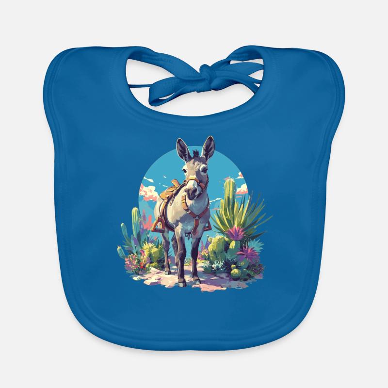 Mules Mule - Bavoir bio Bébé - bleu paon