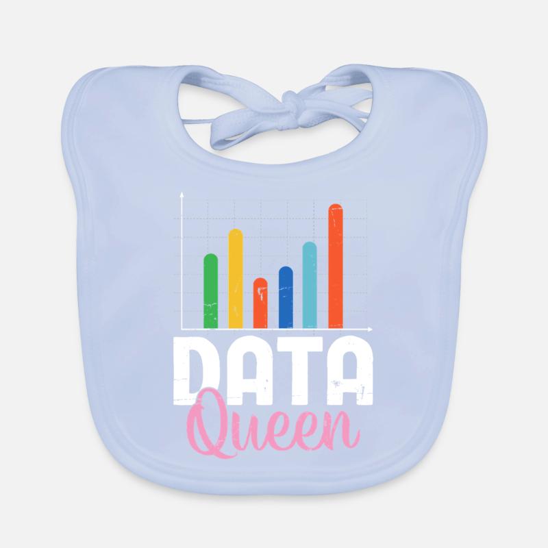 Data Queen Tableur Statisticien Funny Data Bavoir bio Bébé