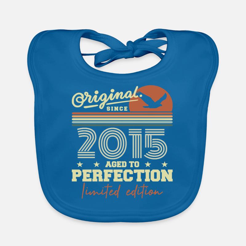 Original 2015 Birthday Gift 2015 Retro 2015 Organic Baby Bibs