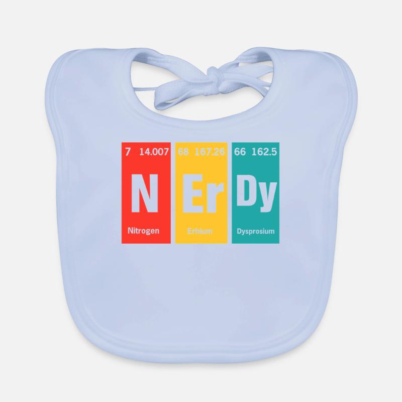 Nerdy Elements Nerd Scientifique Rétro Drôle Bavoir bio Bébé