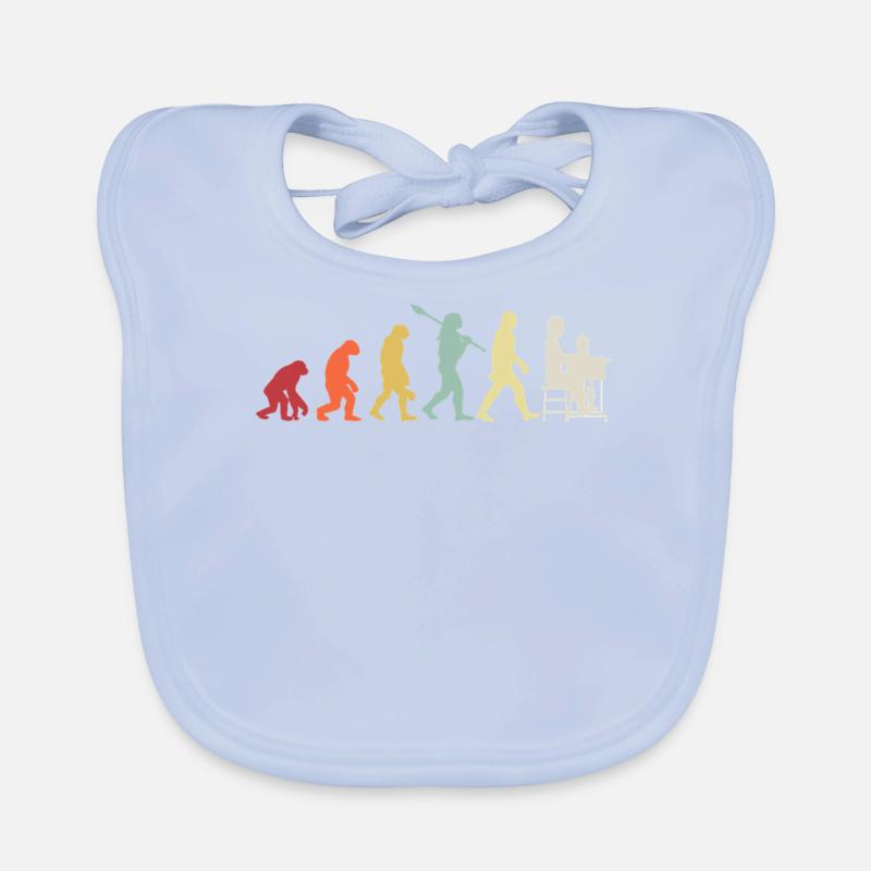 Funny Evolution Computer Information Technology Organic Baby Bibs