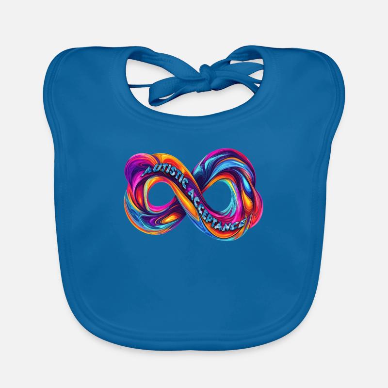 Infinity Symbol Autistic Acceptance Organic Baby Bibs