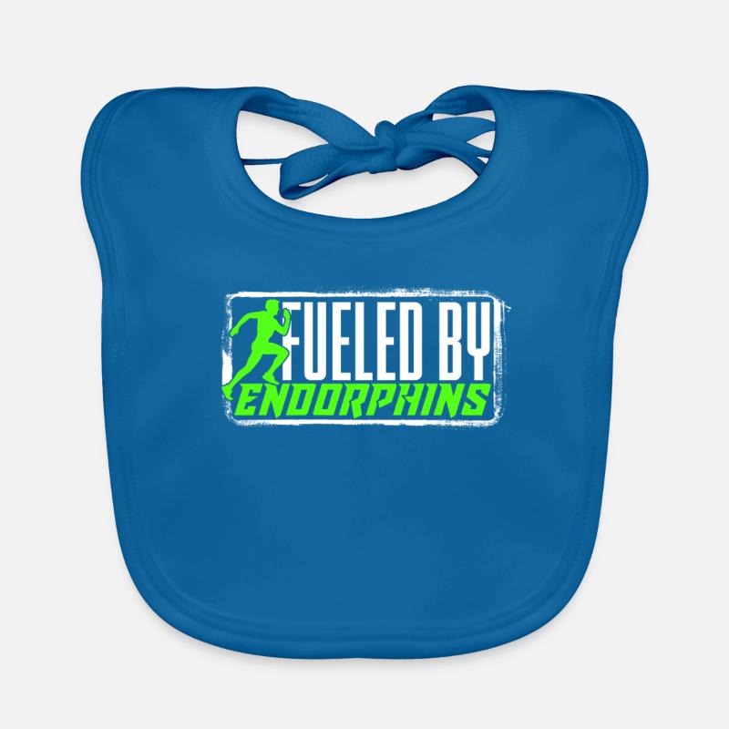 Marathon Marathon Runner Fueled By Endorphins Organic Baby Bibs